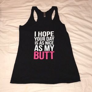 Racerback funny workout tank